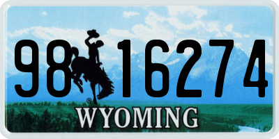 WY license plate 9816274