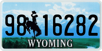 WY license plate 9816282