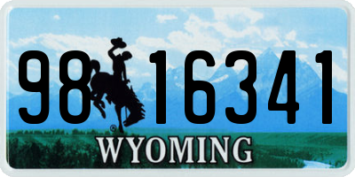 WY license plate 9816341