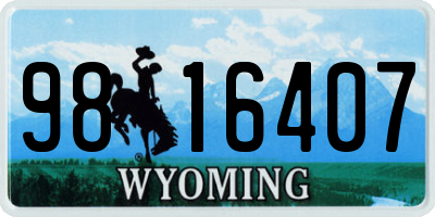 WY license plate 9816407