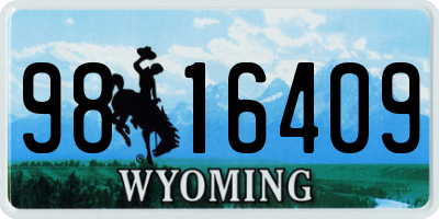 WY license plate 9816409