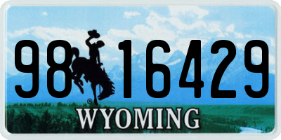 WY license plate 9816429