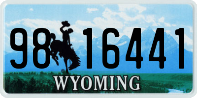 WY license plate 9816441