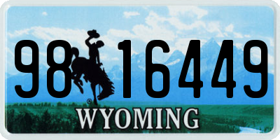 WY license plate 9816449