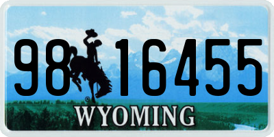 WY license plate 9816455