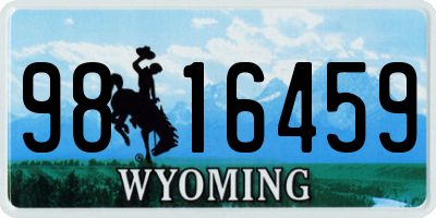 WY license plate 9816459