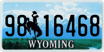 WY license plate 9816468