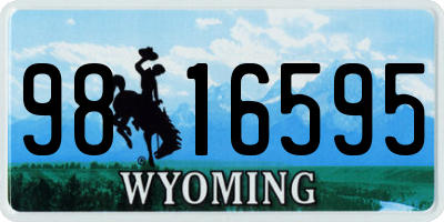 WY license plate 9816595