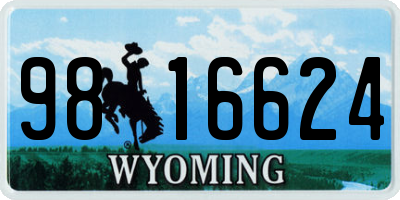 WY license plate 9816624