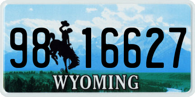WY license plate 9816627