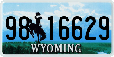 WY license plate 9816629