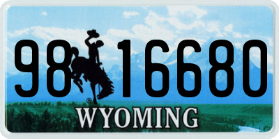 WY license plate 9816680
