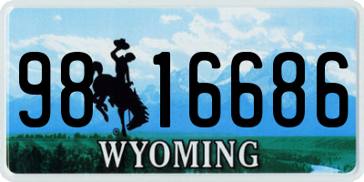 WY license plate 9816686