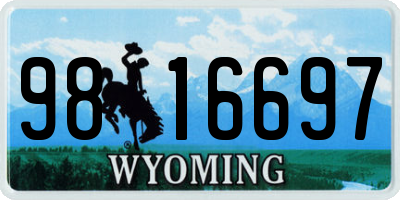 WY license plate 9816697