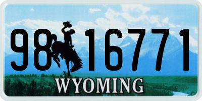 WY license plate 9816771