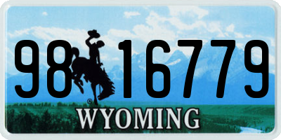 WY license plate 9816779