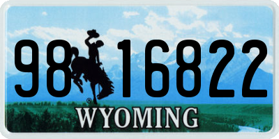 WY license plate 9816822