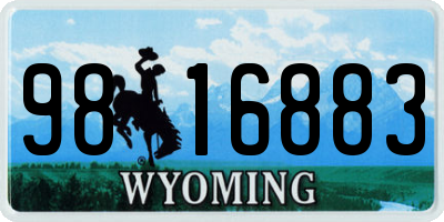 WY license plate 9816883