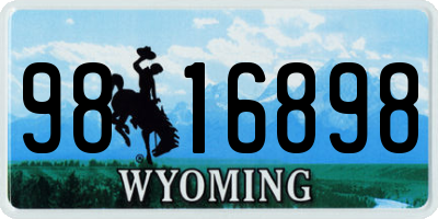 WY license plate 9816898