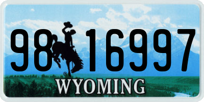 WY license plate 9816997