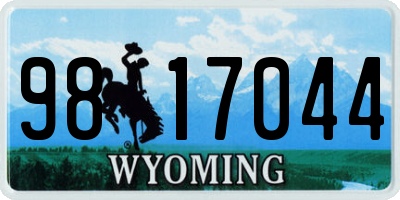 WY license plate 9817044
