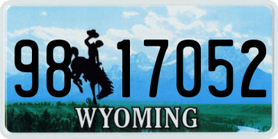 WY license plate 9817052