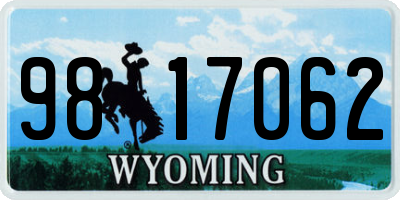 WY license plate 9817062