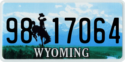 WY license plate 9817064