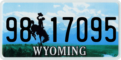 WY license plate 9817095