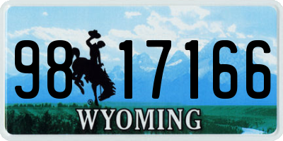 WY license plate 9817166