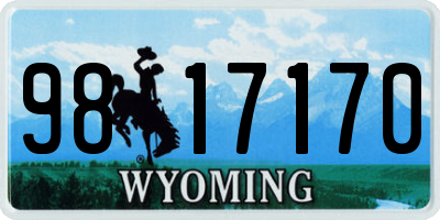 WY license plate 9817170