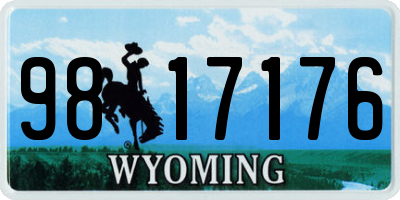 WY license plate 9817176