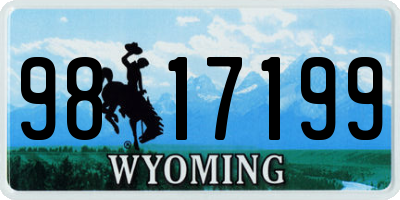 WY license plate 9817199
