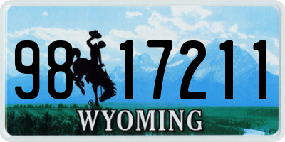 WY license plate 9817211