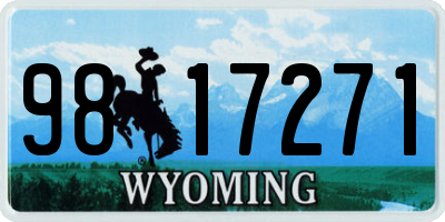 WY license plate 9817271