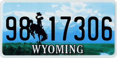 WY license plate 9817306