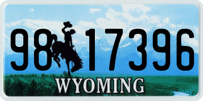 WY license plate 9817396