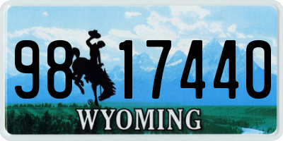 WY license plate 9817440