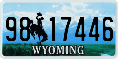 WY license plate 9817446