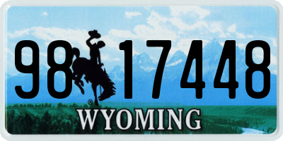 WY license plate 9817448