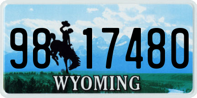 WY license plate 9817480