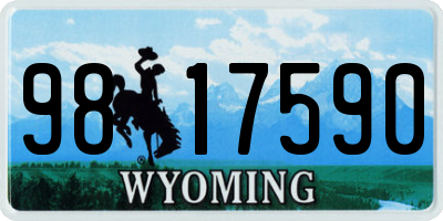 WY license plate 9817590