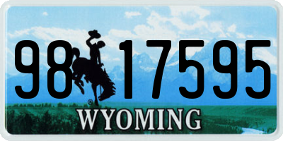 WY license plate 9817595