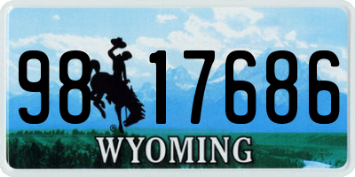 WY license plate 9817686
