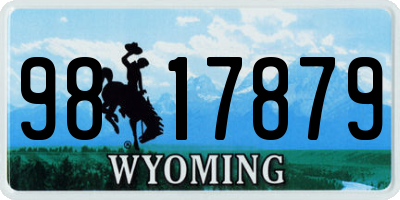 WY license plate 9817879