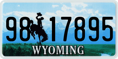 WY license plate 9817895