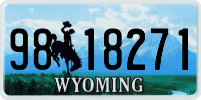 WY license plate 9818271