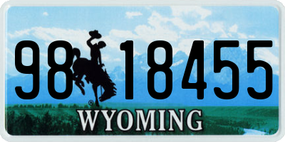 WY license plate 9818455