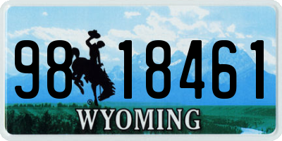 WY license plate 9818461