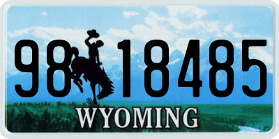 WY license plate 9818485